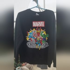 EUC Marvel Characters sweatshirt crew neck xxl Juniors size=adult medium